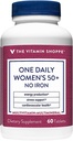Vitamīnu veikals vienu dienu Sieviešu 50+ Multivitamīnu bez dzelzs, Multi-Mineral Papildinājums, Atbalsta enerģijas ražošanu, Atbalsta Sirds un asinsvadu, redzes un Imūnās veselības (60 tabletes)