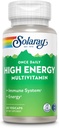 SOLARAY Vienreiz dienā augstas enerģijas multivitamīnu, bez dzelzs, imūnās sistēmas un enerģijas atbalsts, visa pārtika un augu bāzes sastāvdaļas, vīriešu un sieviešu Multi vitamīns, 60 Servējumi, 60 VegCaps