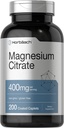 Horbäach magnija citrāts - 400 mg - 200 Caplets - Veģetārs, ne-GMO, un bez lipekļa piedevas