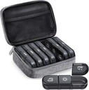 ZIKEE Liels nedēļas plātņu gadījums Organizators 3 reizes dienā, Pārnēsājams gaismas pierādījums Canvas Bag Pill Box 7 diena, lai aizsargātu savu privātumu un uzglabāt zāles, vitamīns, zivju eļļa, papildinājums (grey)