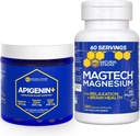 NATURAL STACKS Apigenin miegam + Magtech Magnija papildpastiprinājums Bundle - Atbalsta Miega un smadzeņu veselību* - 300 Kopā Kapsulas