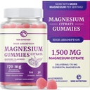 Magnija citrāts Gumijas -- Extra stiprums mierīgs, relaksācija un gremošanas -- Augsta Absorbcija Magnija Gumijas pieaugušajiem -- Vegan, Non-GMO --GMO -- Aveņu Flavor Mag Gummy -- 60 Ct, 1 mēnesis Piedāvājums