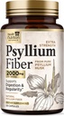 Psyllium Husk Capsules 1500 mg - Dabīgs Fiber papildinājums Tabletes, Dienas Gremošanas, Colon Health, & Regularity Support, Augu bāzes Psyllium Husks Pulveris Caps, Vegan, Non-GMO - 120 Veggie Kapsulas