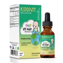 Kiddivit Baby A un D vitamīna šķidruma pilieni ar E vitamīnu – Gentle Imūnsistēmas un redzes atbalsta papildinājums – 60 Dienas Kalpojumi, Dropper Iekļauts, Stikla pudele – bez cukura, bez lipekļa, veģetārs, 2oz