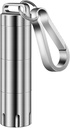TISUR Titanium Small Pill Holder Keychain, Portable Pill Case Ūdensnecaurlaidīgs Pocket Pill Box Container Carrier turēt tabletes, Vitamīni, Zivju eļļa, Papildinājumi
