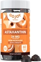 GOJOY NATURALLS Astaksantīna Gumijas 24mg – augstas iedarbības antioksidantu papildinājums – āda, acis un imūnās labsajūtas atbalsts – Vegāns, bez cukura, bez GMO, bez lipekļa, bez sojas – 60 Gumijas
