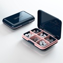 Travel Pill Case, Pill Box - Acedada Portable Pill turētājs, Travel Pill Container Pill Carrier Purse, ūdensizturīgs Compact Medicine Organizators Box, Blue