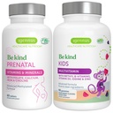 Augsta absorbcija Metilēta Prenatālā + Advanced Kids Multivitamīnu Gummy Vegan Bandle, tīra etiķete ar A, B, C, D3 & E vitamīnu, 60 tabletes + 90 Berry Flavor Gummies, Igennus