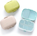 MEACOLIA 3 Iepakojums 8 Iedalījumi Travel Pill organizētājs, Daily Pill Case Small Pill kaste kabatā Purse, Portable Pill Konteiners Medicine Vitamīnu organizators (daudzslāņu)