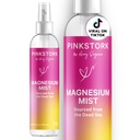Rozā stārķis magnija smidzinātājs Mist - mierīgs, stress, un miegs, jūras slimība atbalsts, grūtniecības jābūt, 200 mg uz 6 Sprays, tīra magnija hlorīda ķermeņa smidzinātājs, 4 oz, Uncented