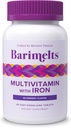 BariMelts Bariatriskie multivitamīni ar dzelzi - 1 mēnesis Apgāds (60 ātras šķīdināšanas tabletes) - Bezcukura - Pēc-Op Bariatriskie Vitamīni - Dabiskie melleņu uzliesmotāji