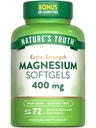 Dabas patiesība Magnijs - 400mg - 72 Softgels - Vērtība Izmērs -- Extra stiprums - no magnija oksīda -- Non-GMO un bez lipekļa papildinājums