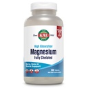KAL Magnija Glicināta tabletes, pilnībā helātas, augstas absorbcijas formula ar magnija bisglicinātu Čelātu nervam, muskuļu un kaulu veselības atbalsts, vegans, bezglutēna, vērtības lielums, 240 tabletes