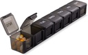 Pillu organizētājs XL Extra large Weekly and Daily Pill Cases for Pills/Vitamin/Zivju eļļa/Applements (Melns)