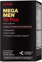 GNC Mega Vīrieši 50 Plus Multivitamīnu Caplets, klīniski pierādīta, sirds un prostatas veselība, B Vitamīni, Zāģis Palmetto, Atmiņa, D- 3 vitamīns, 60 skaits