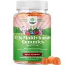 USDA Organic Kids Multivitamīnu Gummies - Multivitamīnu bērniem Imūns Atbalsts ar vitamīniem A, C, D3, E, B6 & B12, Cinka un joda - Bērnu Vitamīnu košļājamā formula spēcīgai veselībai - 60 Count