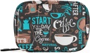 Pill Case Funny Coffee Pill Box 7 Day Pill Case Bag Travel Pill Organizators Bag ar rāvējslēdzēju Pārnēsājams Weekly Case Compact Izmērs Vitamīnu Papildinājums Turētājs