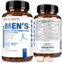 Labvēlīgs uzturs Multivitamīnu vīriešiem - atbalsta enerģiju un vispārējo veselību - Essential Daily Vitamīni vīriešiem, Biotīns, Magnijs, Cinks un Antioksidants imūnās veselības - ne-GMO,120 Caps