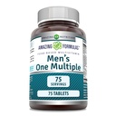 Apbrīnojami Formulas Vīriešu multivitamīnus    ) Pārtikas bāzes tabletes Papildinājums ) Ideāls Blend vitamīnu, minerālvielas, 25 miljoni KVV probiotikas un pārtikas bāzes enzīmi (1 Pack, 75 Skaits)