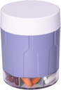 Betife Extra liels papildinājums organizētājs,weekly Pill organizētājs Pudele, Daily Pill Dispenser ar 7 lieliem iecirkņiem, organizētājs turēt 7 dienu vitamīnu zāles,21 etiķetes un tīrīšanas suka (Purple)