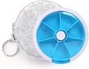 Pill organizētājs Travel Pill futrālis Purse Portable Medicine futrālis Mazas nedēļas Pill Box Vitamīniem / Zivju eļļa / Pill/Plēves (Blue+Bag)