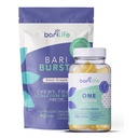 Bari dzīve tikai viens, reizi dienā Bariatrical Multivitamīnu ar dzelzi (30 tabletes) un BariBurst kalcija citrāts Soft košļājamās rotaļlietas kuņģa caurlaidi, kuņģa piedurknes un duodenālo slēdzi (Ātras vīnogas)