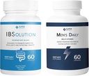IBSolution and Men's Multivitamine Bandle - All-dabīgs papildinājums, lai atbalstītu Gremošanas veselību, gāzi, uzpūšanos un aizcietējumu, Imūnsistēmas atbalsts vīriešiem - 60 kapsulas, 2-Iepakojums
