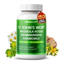 asinszāle 14- in- 1 Dabisks savienojums ar Rhodiola Ashwagandha Chamomile Holy Basil L- Theanine Valerian Passionflower - 150 Count - Ražots un pārbaudīts ASV