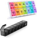 2 Pack Weekly Pill Organizators, Sukuos Large Daily Pill Gadījums 7 Diena tabletes/Vitamīna/Zivju eļļa/Plēves, BPA Bezmaksas medicīnas organizators Box