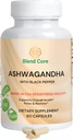 Ashwagandha ar melno piparu Ashwagandha papildinājumi – 60 Grāfs Pure Ashwagandha kapsulas imūno atbalstu, enerģijas Boost – ne-GMO Vegan Friendly Ashwagandha Complex