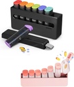 Iknedēļas Pill Organizatoru komplekts - 1 laiks un 2 reizes dienā Pill kastes, 7 dienu lielās zāles, vitamīni, papildinājumi, pārnēsājams melns un caurspīdīgs melns
