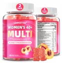 Multivitamīns sievietēm Gumijas 40+ ar omega 3, niacinamīdu, B-kompleksu, luteīnu, dzelzi, holīnu, fosfatidilserīnu, D3 vitamīnu ādai, matiem, enerģiju, imūnu, kaulu – vegānu, bezcukura, 120Cts