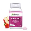 EZ Melts Neizdalāmas bezcukura Kombucha tabletes ar SCOBY un Apple Sidra Etiķis, Gut Veselības bagātinātāji vīriešiem un sievietēm, Apple Berry Flavor, 2- mēnešu piegādes - 1 iepakojums