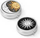 Pill Box 3 iecirknis mazpiltuve, Portable kabate vai Purse Pill organizētājs Pill konteineru turētājs turēt vitamīnus, zāles, zivju eļļa un papildinājumi(2PCS)