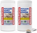 Yerba Prima Psyllium Husks Pulveris - 24 oz (iepakojums no 2) - Neflavored - Fine Ground - Natural Fiber Papildinājums ar šķīstošo un nešķīstošo Fiber