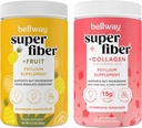 Bellway Super Fiber pulveris + augļi, ananasu Passion augļi Super Fiber pulveris + kolagēns, zemeņu citronāde