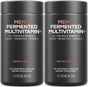Kodi Vīriešu dienas multivitamīni – 25+ Vitamīni un minerālvielas, organiskie veseli pārtikas produkti, probiotikas, omega-3, cinks, A, B, C, D, E & K vitamīni, 2 iepakojumi