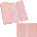 FYY Daily Pill organizētājs, 2 Pcs 7 Iedalījumi Portable Pill Case Travel,Folding Design Pill Box Purse kabatiņa turēt vitamīnus, Cod aknu eļļa, papildinājumi un zāles rozā