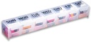 GMS Weekly Pill Organizators - 7 dienu Iecirkņa Pill kaste papildinājumiem, vitamīniem un medikamentiem - droša latches - Ideāli piemērots ikdienas lietošanai & ceļojumiem - skaidrs