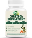 Kortizola papildinājums sievietēm Vīriešiem, Hormonu līdzsvars, Magnijs, Ashwagandha, Rhodiola, L-Teanīns, vitamīns B6 & B12, Mood, Focus, Miega atbalsts, Vegan 60 kapsulas
