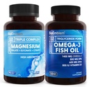 BioEmblem Triple Magnija komplekss un BioEmblem Omega-3 Zivju eļļa 2000mg