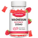 Magnija Glycinate Gumies, Augsta Absorbcija Magnija Glycinate Papildinājumi Relaksācija, Aveņu košļājamās tabletes pieaugušajiem un bērniem, 60 Skaits