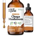 Savvaļas un organiskās Chaga Sēņu pilieni - Imūns atbalsts ar Chaga ekstraktu - Šķidras Sēņu piedevas imunitātei - Vegāns, cukurs un bezalkohols Tincture - 4 fl oz