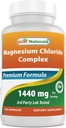 Labākais dabas Magnija hlorīds (Cloruro De Magnesio) Complex 1440 mg uz vienu Servē - 120 kapsulas