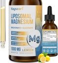 Augsta stipruma liposomālie magnija pilieni, viegli absorbējami, magnija bisglicināta un magnija glikonāta helātu formas, 60ML citrona uzliesmojoši šķidrie pilieni