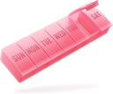 Barhon Pill organizētājs Liels, Weekly Medicine Pill organizatori, 7 Day Pills Box Case Travel for Big Vitamīnu piedevas Zivju eļļa, Red