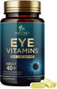 Acu vitamīni Papildinājums - Uzlabota acu kopšana Vitamīns ar luteīnu, cinku, vitamīni C, E, Zeaxanthin & Minerals - Redzes multivitamīni makulārajai veselībai un sausajām acīm, Vegan, pudelēs ASV - 60 kapsulas