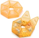 2PCS Weekly Pill Organiser Large 7 Day Pill Box Organizators Daily Medicine Case for Vitamīnu Zivju eļļas Tabletes papildinājumi Artrīts Friendly