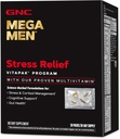 GNC Mega Vīrieši Stress Relief Vitapak, Stress & Cortisol Management, 30 grāfs