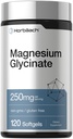 Horbäach magnija glicināts - 250 mg - 120 Softgels - ne-GMO un bez lipekļa piedevas